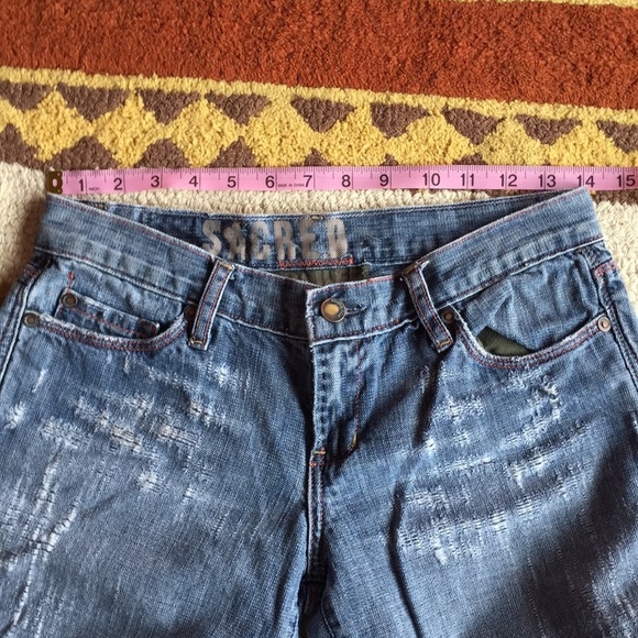 Sacred Blue Bootcut Distressed Raw Hem Jeans - Picture 8 of 8
